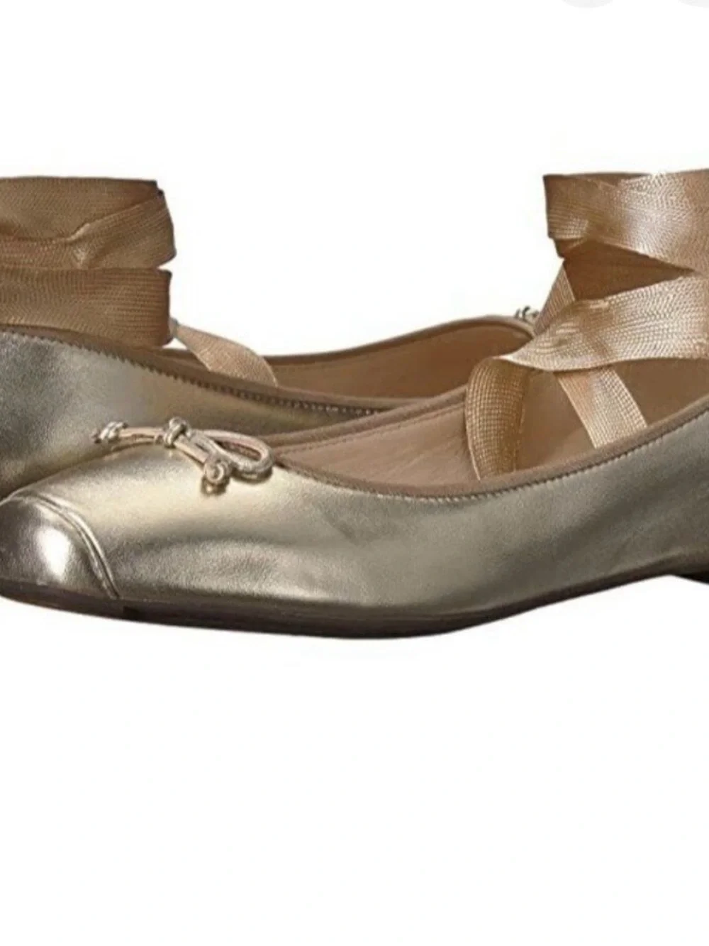 Cole Haan Metallic Champagne Gold “Downtown” Ballet Flat